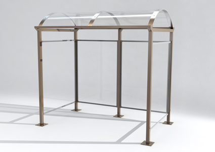 Abri bus largeur 2,8m profondeur 1,6m