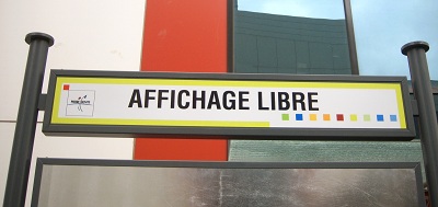 panneau d'affichage libre