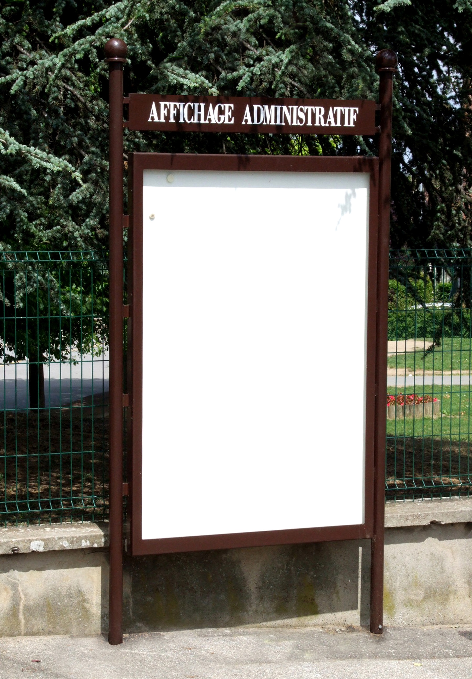 Panneau d'affichage extérieur sur pied, vitrine d'affichage extérieur